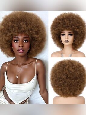 70s Disco Afro Wig Brown Halloween Cosplay